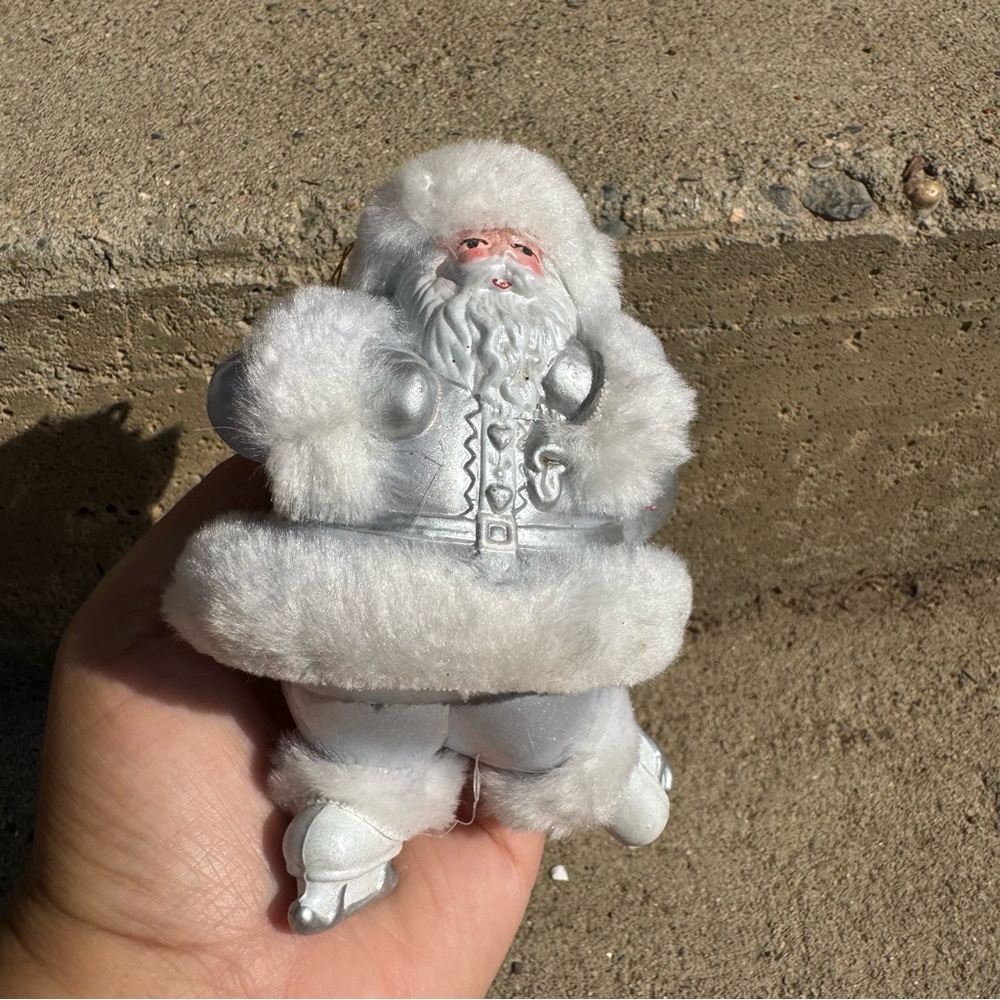 Ice Skating Santa Ornament